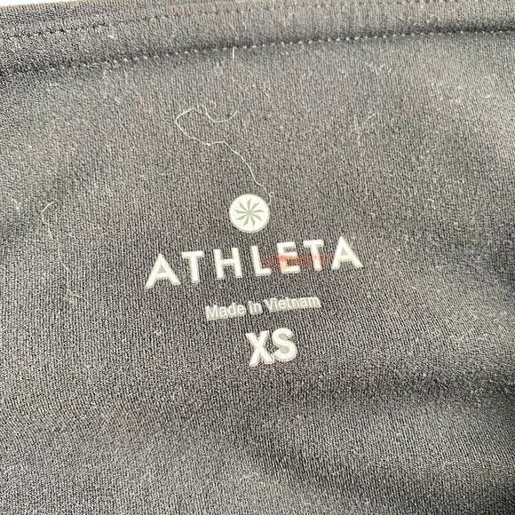 ATHLETA Leggings Salutation Colorblock Mesh Capri Black Pink Cropped Athletic XS - Picture 4 of 7